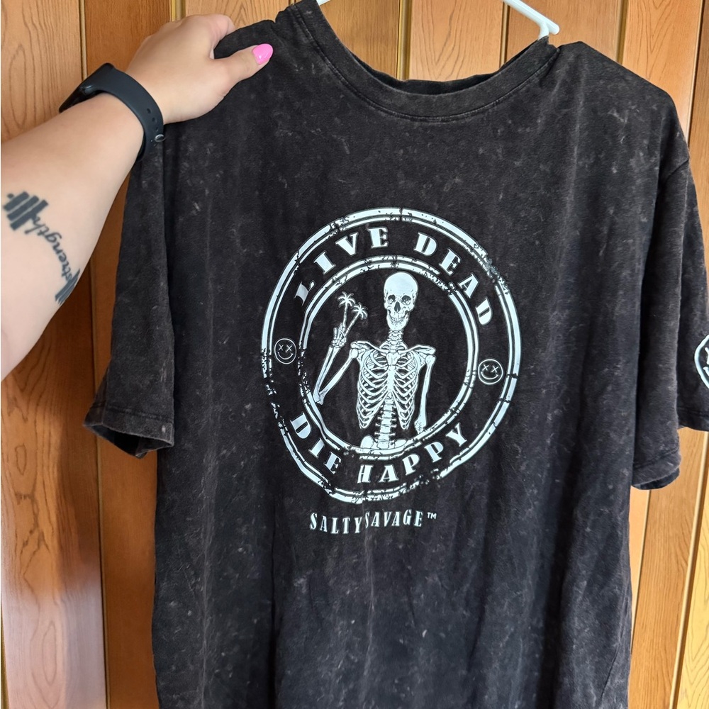 Salty Crew Black Graphic oversized Tee - Short Sleeve